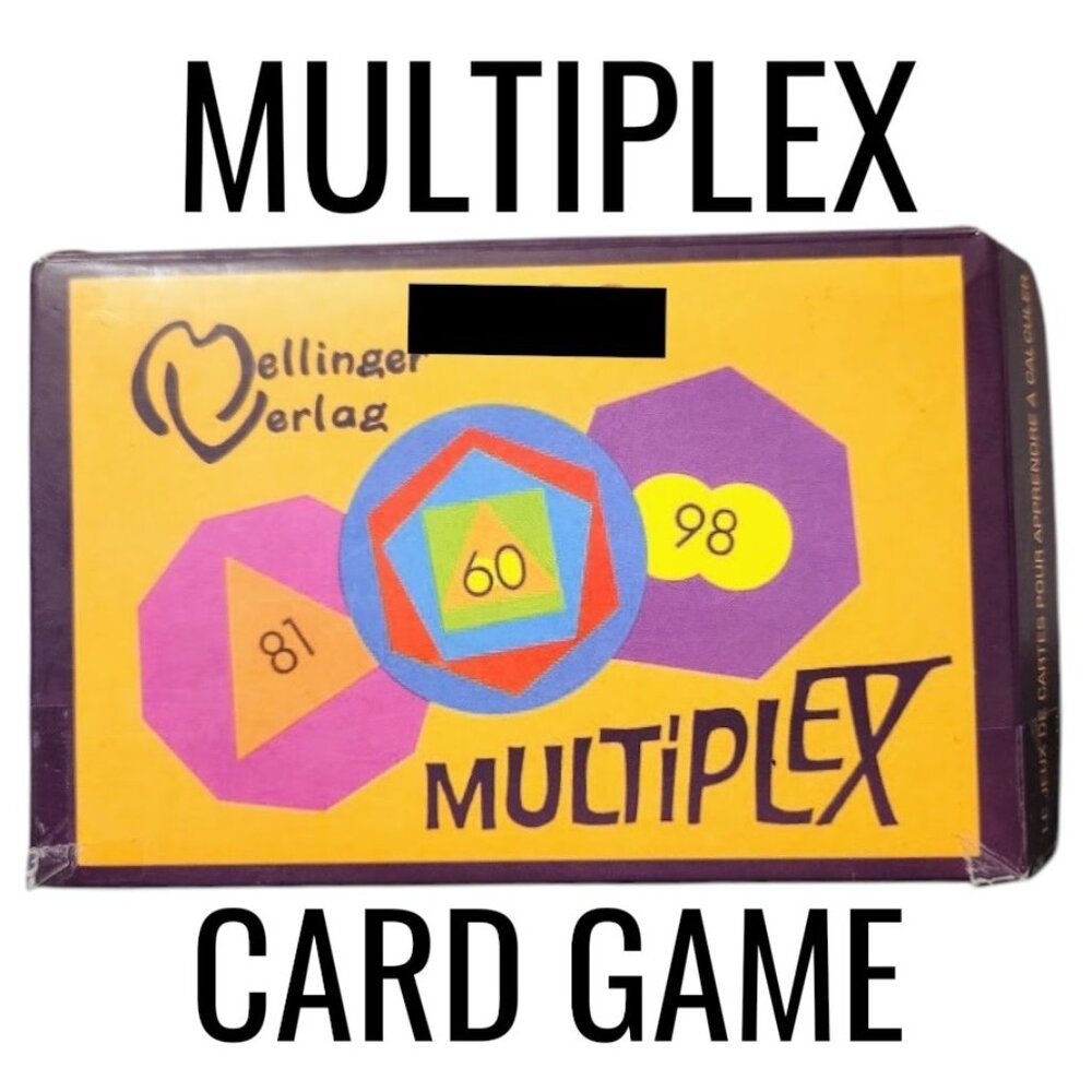 Multiplex German Educational Math Card Game Multiplication, Geometric Shape Reco